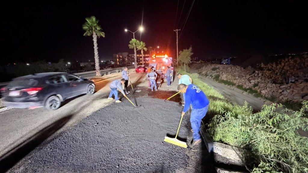 Continúa programa de bacheo nocturno en Cabo San Lucas
