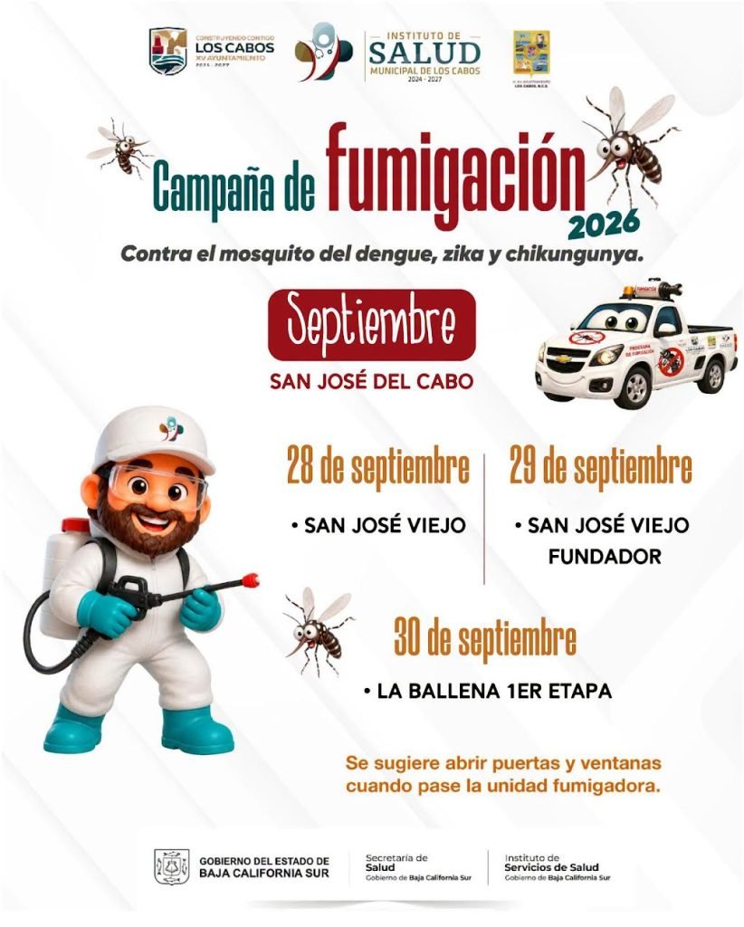 Continúan jornadas de fumigación contra el dengue en San José del Cabo