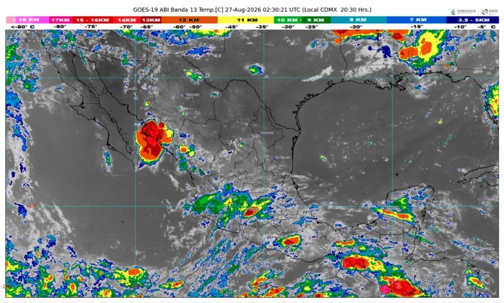 Mantiene Protección Civil vigilancia permanente por núcleo de tormentas en el Golfo de California