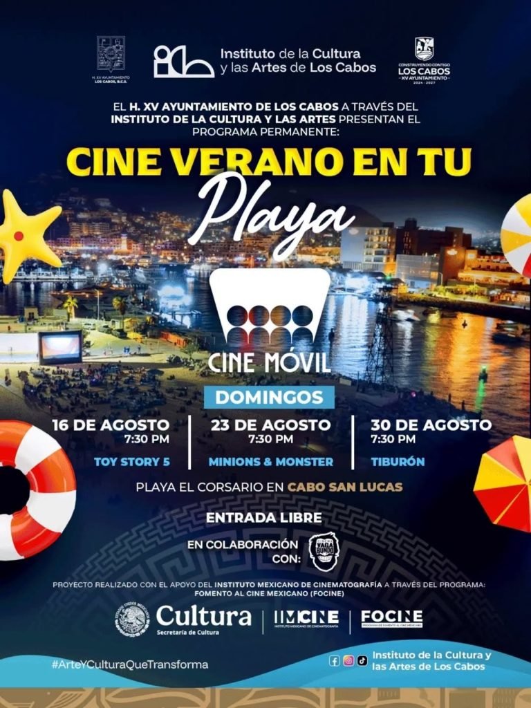 Ofrecerá ICA Los Cabos funciones gratuitas de cine en playa El Corsario