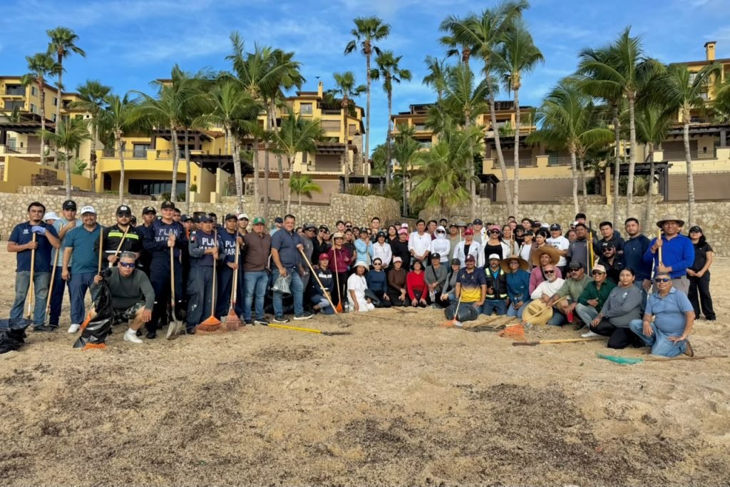 Realizan jornada de limpieza y concientización en zona costera de Cabo San Lucas tras lluvias