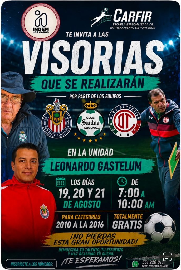 Realizarán visorías gratuitas de fútbol con clubes profesionales en Cabo San Lucas